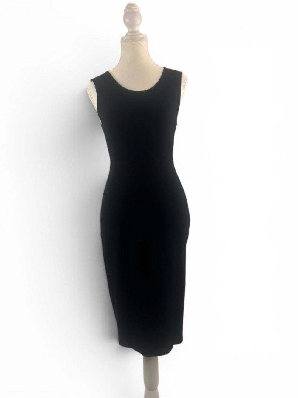 Wilfred by Aritzia Black Open-Back Bodycon Midi Dress - Small - Picture 2 of 4